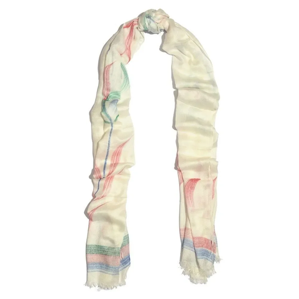 Scarf Red, Blue, Green Floral